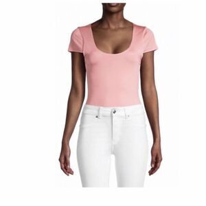 Alice + Olivia Jenara Bodysuit in blush